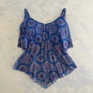 Beach House Ruffle Swim Tank Top